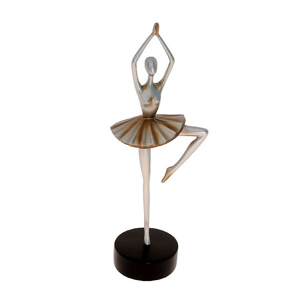 Escultura Bailarina De Cerâmica Decorativo Decorglass