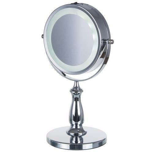 Espelho de Mesa Camarim Facial Banheiro Luz Led Aumento 5x Maquiagem