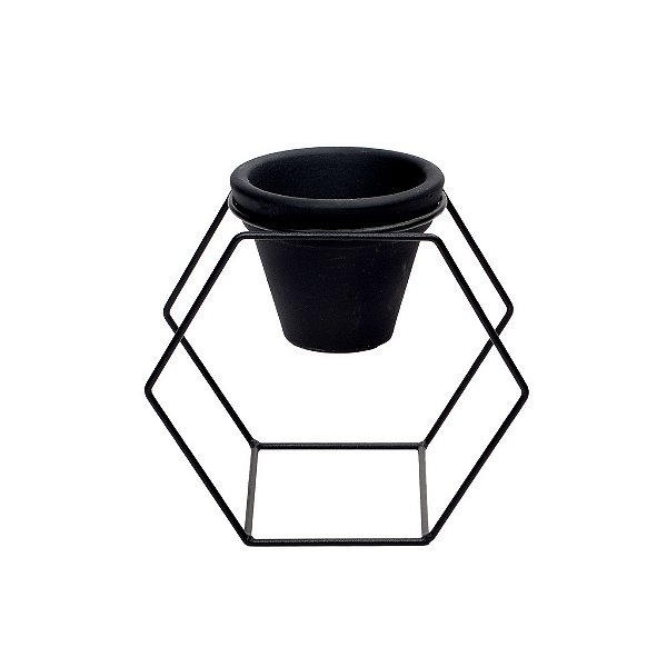 Vaso Com Suporte Pentagono