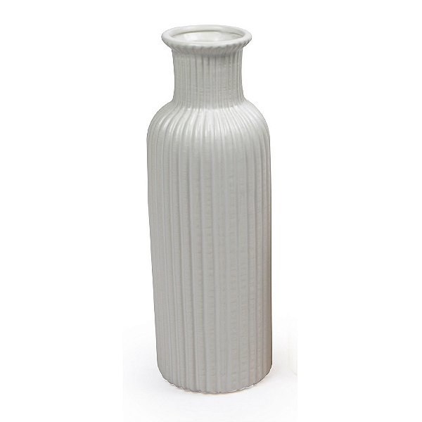 Vaso De Cerâmica Decorativo Decorglass Branco