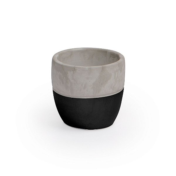 Vaso de Concreto Preto Médio