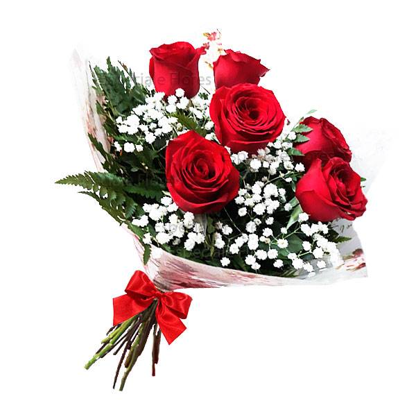 106 - Buquê Classic de 6 rosas