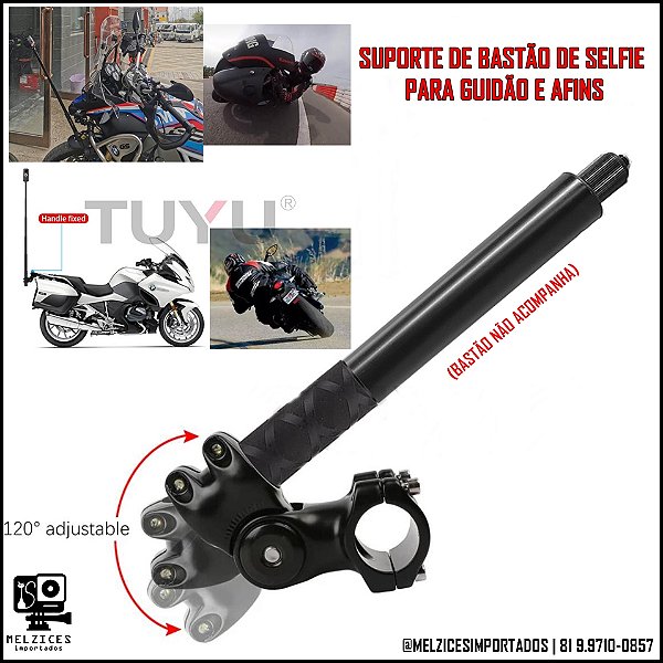 Suporte de bastão de Selfie Para Guidão de Moto e Bike
