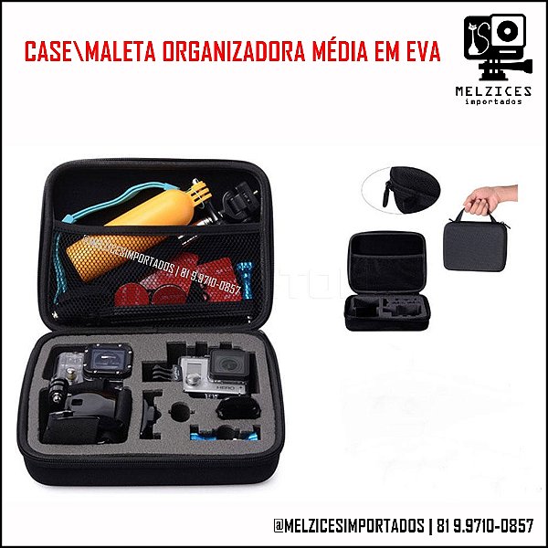 Case Maleta Organizadora Média Para GoPro e Similares