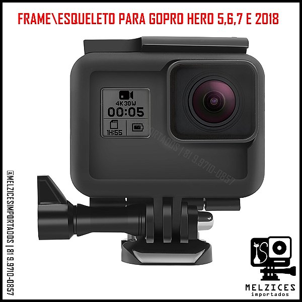 Suporte Armação/Frame Para GoPro 2018, 5, 6 e 7 Black