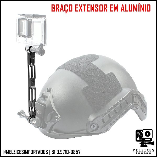 Braço extensor em alumínio para GoPro e Similares