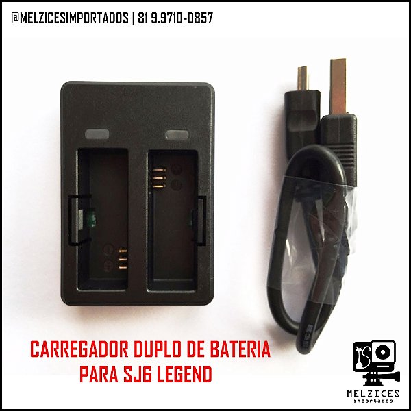 Carregador Duplo Original para Baterias de Câmera SJCam SJ6 Series