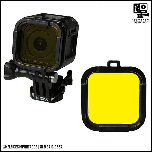 Filtro Amarelo de Mergulho para GoPro Hero Session 4 e 5