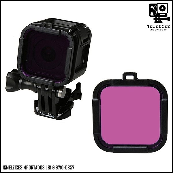 Filtro Roxo de Mergulho para GoPro Hero Session 4 e 5