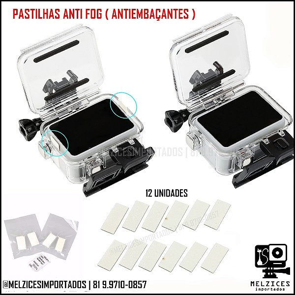 Pastilhas Anti-Fog ou Anti-Embaçantes para Câmeras de Ação