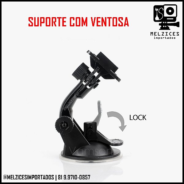 Suporte Ventosa para GoPro e Similares