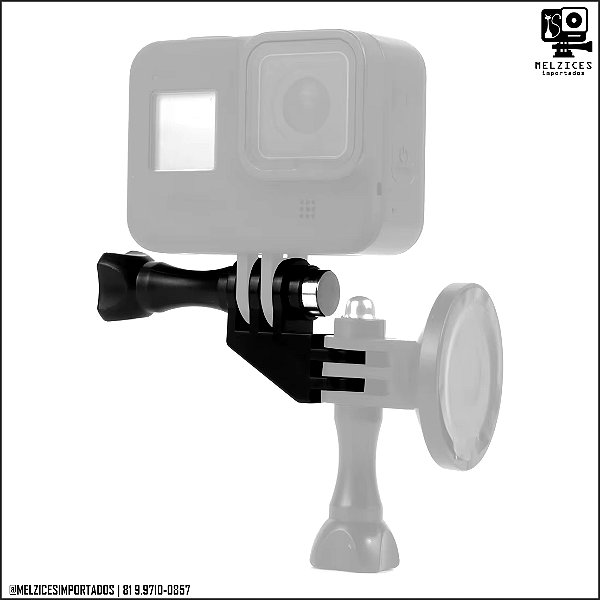 Adaptador Vertical com Rosca 1/4 Para GoPro e Similares