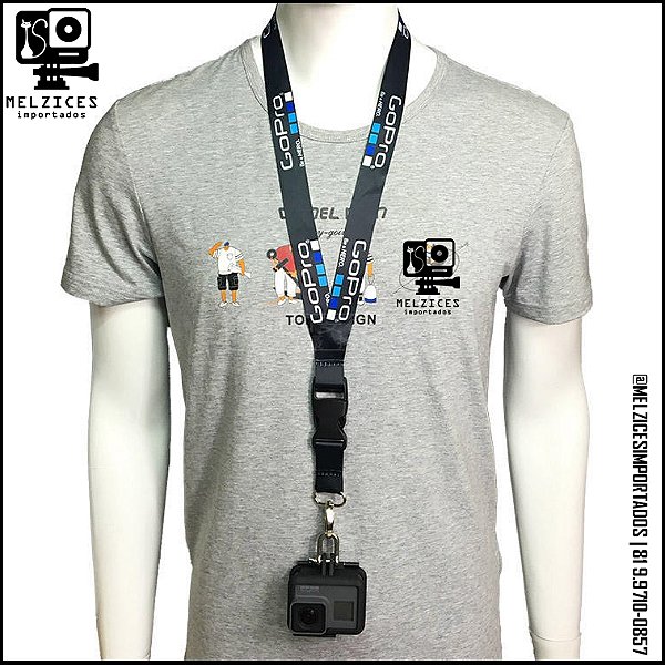Strap Alça de pescoço com Logo Marca GoPro