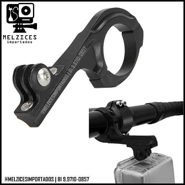 Suporte de Guidão Alongado em Alumínio Para GoPro e Similares