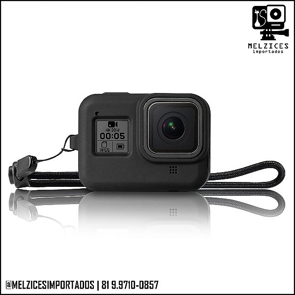 Case em Silicone Para GoPro 8 (PRETA)