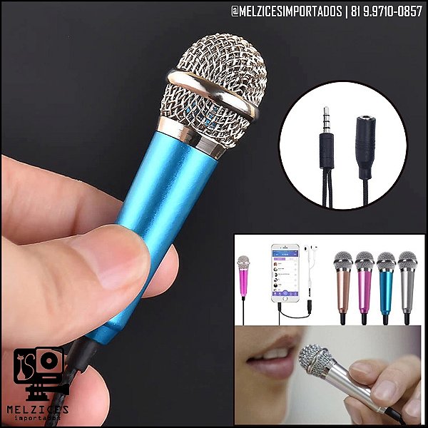 Mini Microfone P2 3.5mm (COR ROSÊ)