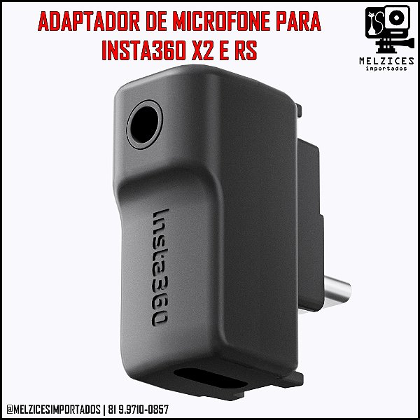 Adaptador de microfone Original Insta360 ONE X2 e RS