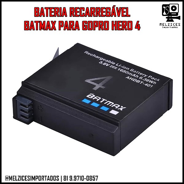 Bateria BATMAX Para GoPro 4 + Brinde