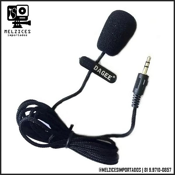 Microfone de lapela com Fio Dagee DG-001