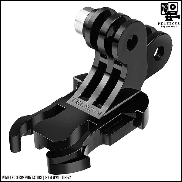 Suporte Fivela J-Hook Duplo Telesin Para GoPro e Similares