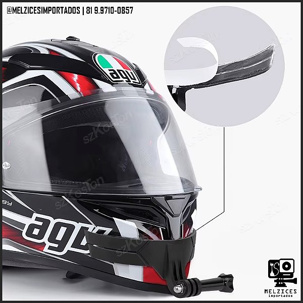 Suporte Para Queixo de Capacete Com Adesivo