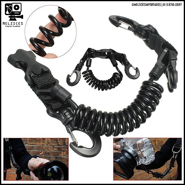 STRAP COM MOLA PARA CÂMERAS