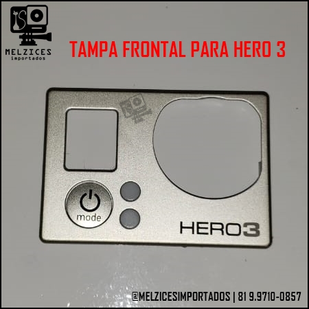 Tampa + Botão Frontais de Reposição GoPro 3