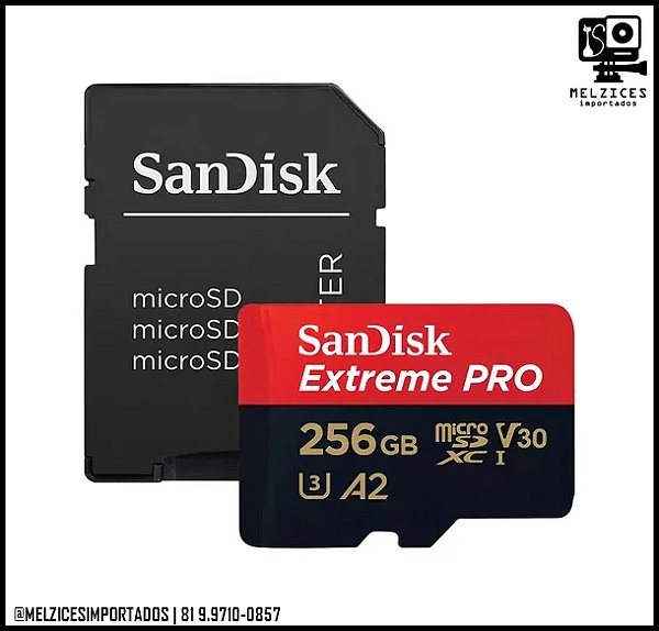 ORIGINAL Cartão microSD Sandisk Extreme Pro 256gb