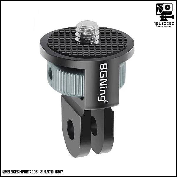 Adaptador com rotação 360 parafuso 1/4 em alumínio