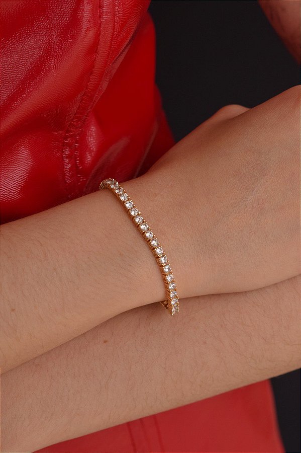 Pulseira Riviera Ouro 18k Semijoia com garantia