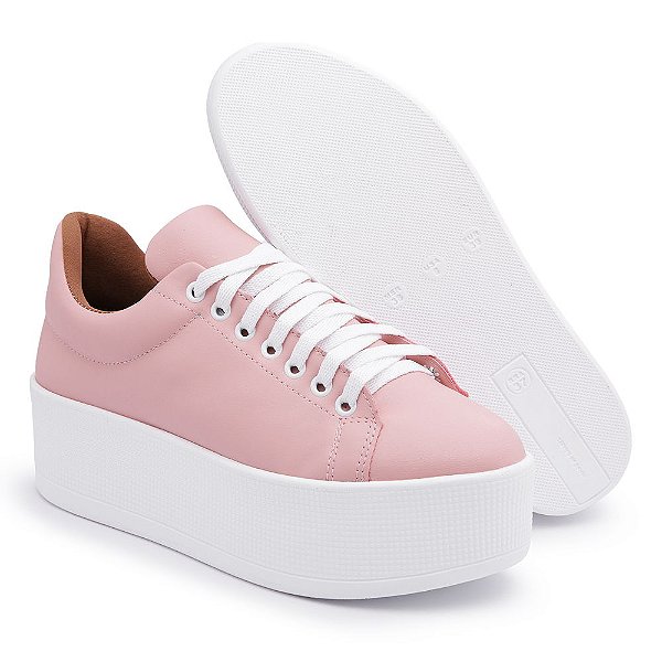tenis casual feminino rosa claro