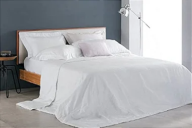 JG CAMA BUD DAMASK STRIPES CASAL BRANCO
