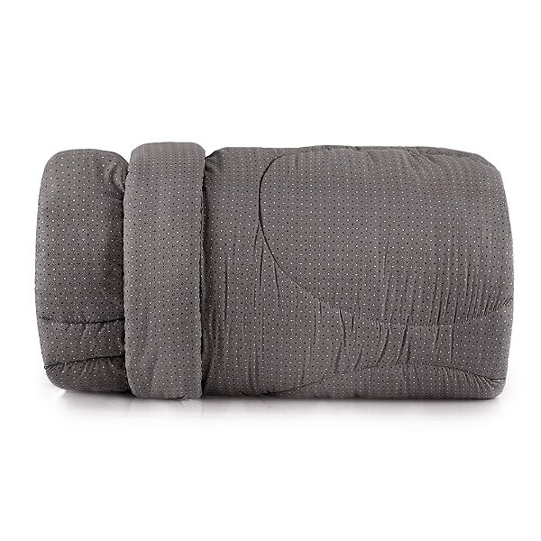 EDREDOM ALT TOQUE ACETINADO 210X240 PLAY PRETO