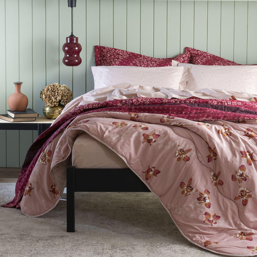 EDREDOM COT T MIX 180F CASAL ROSA CHARLOTE