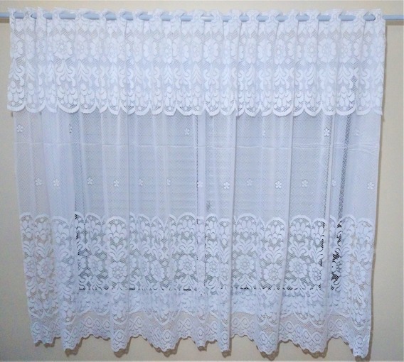 CORTINA BJ FLOR STILO LISA 80X160 2PC BRANCO
