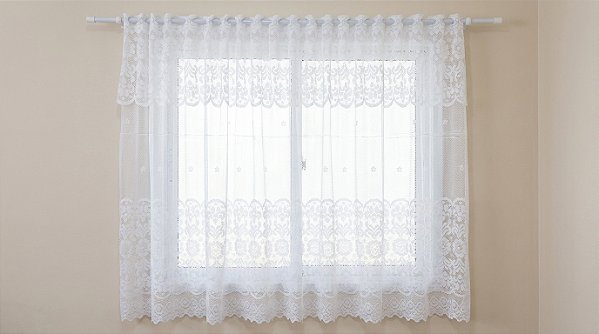 Cortina Beija Flor Stilo Lisa 80X160 2Pc Branco