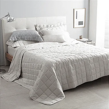 KIT COLCHA BUD DAMASK SQUARE KING 290/250 BG PALHA