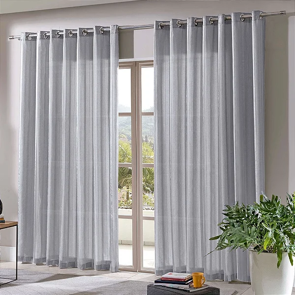CORTINA BJA RUSTICA 260X230 POLI TITANIO