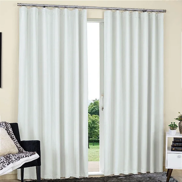 CORTA LUZ BJA TECIDO ARGOLA 200x168 LISO/MARFIM