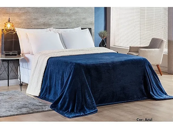 Cobertor Helo Flnnel 350 Queem 220X240 Sort