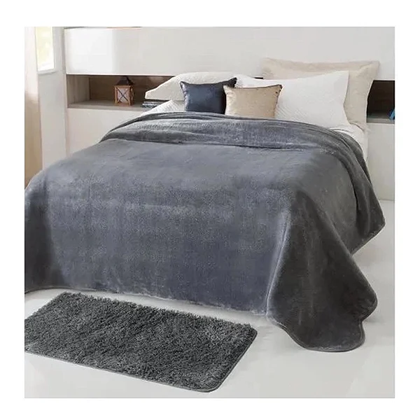 COBERTOR JOL KYOR PLUS UNICOLOR 180X220 GRAFITE CASAL