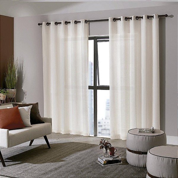 CORTINA BJA DUO 540X250 BRUXELAS MARFIM