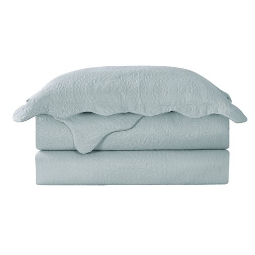 KIT COLCHA CAM MANDI QUEEN 240X260 AZUL 3PÇS.