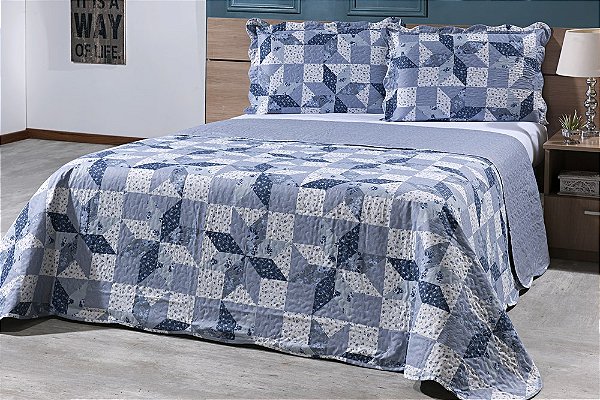 KIT COLCHA NIA BOUTI INFINITY CASAL 220X240 DES002 3 PÇS