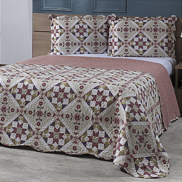 KIT COLCHA NIA BOUTI INFINITY CASAL 220X240 DES001 3 PÇS