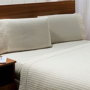 JG CAMA NIA 300F STRIPE QUEEN MARFIM
