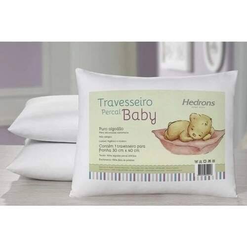 TRAVESSEIRO HDR PERCAL BABY 30x40 BRANCO