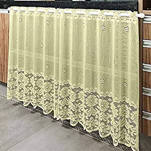 CORTINA BJ FLOR STILO 80X165 2PC BC BULE DOURADO