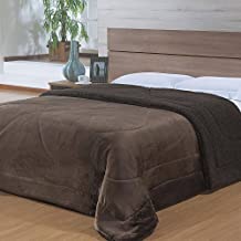 EDREDOM NIA CAPETOWN CASAL 180X220 CHOCOLATE.