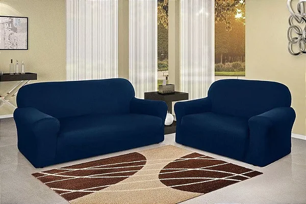 CAPA P/ SOFA ADM BEM ESTAR 2 LUG AZUL